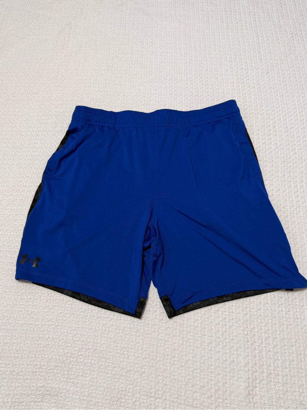 Under Armour Royal Blue Athletic Shorts with Black Accent